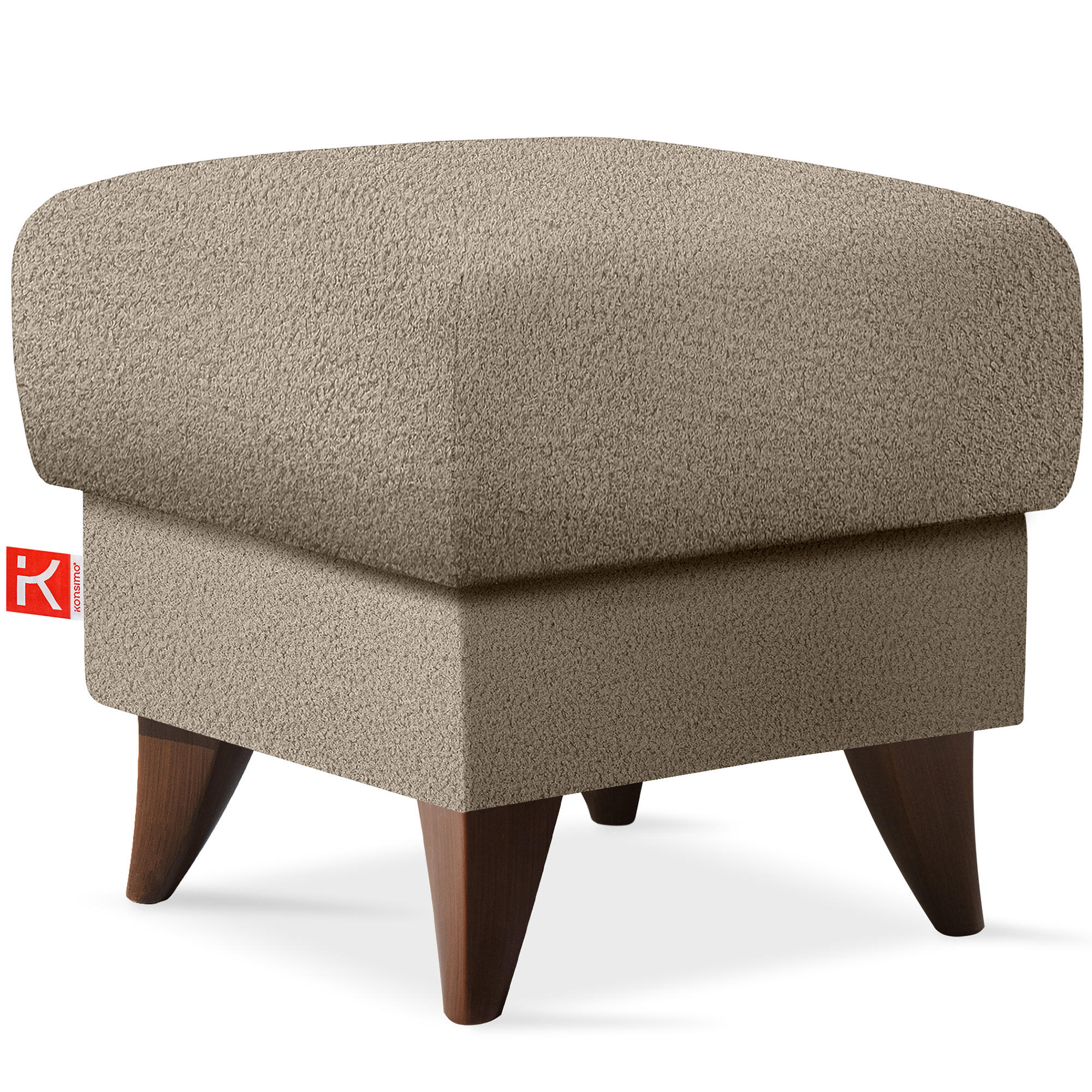 Konsimo® Hocker Graubraun, Beige 53x49x53 cm