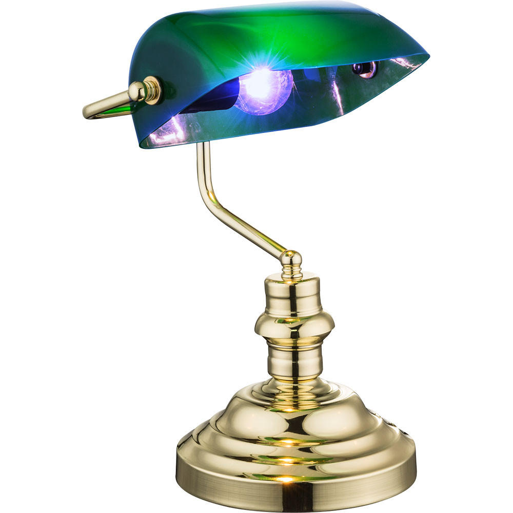 LED SCHREIBTISCHLEUCHTE Antique Grün - Grün, Metall (25/19/36cm) - Globo Lighting