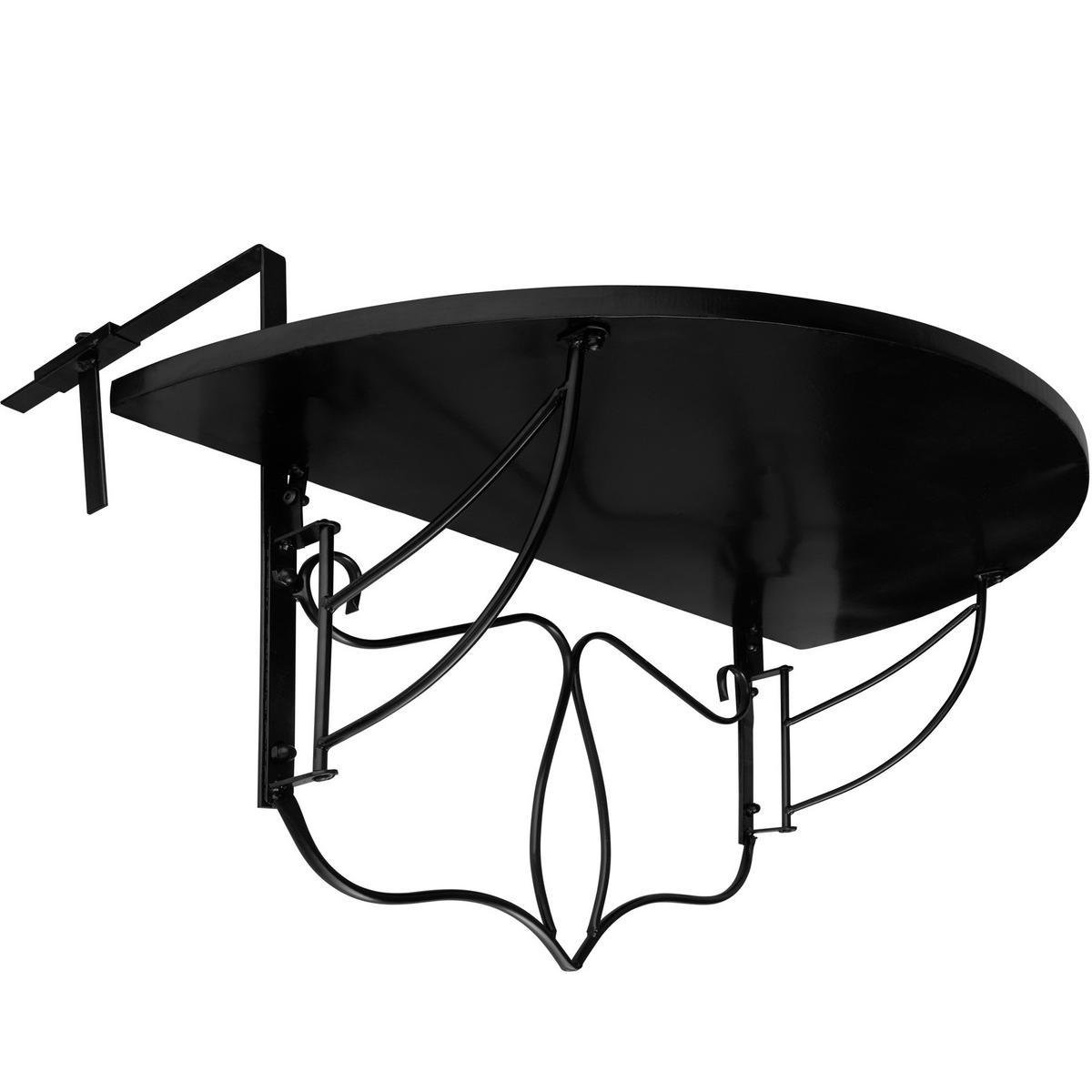 BALKONTISCH ,75 x 65 x 62 cm,schwarz/weiß - Schwarz/Weiß, Metall (75/65/62cm) - tectake