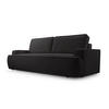 BETTSOFA SOLO Schwarz Bucle-Stoff mit Schlaffunktion - Schwarz, Textil (110/94/248cm) - MASSENO