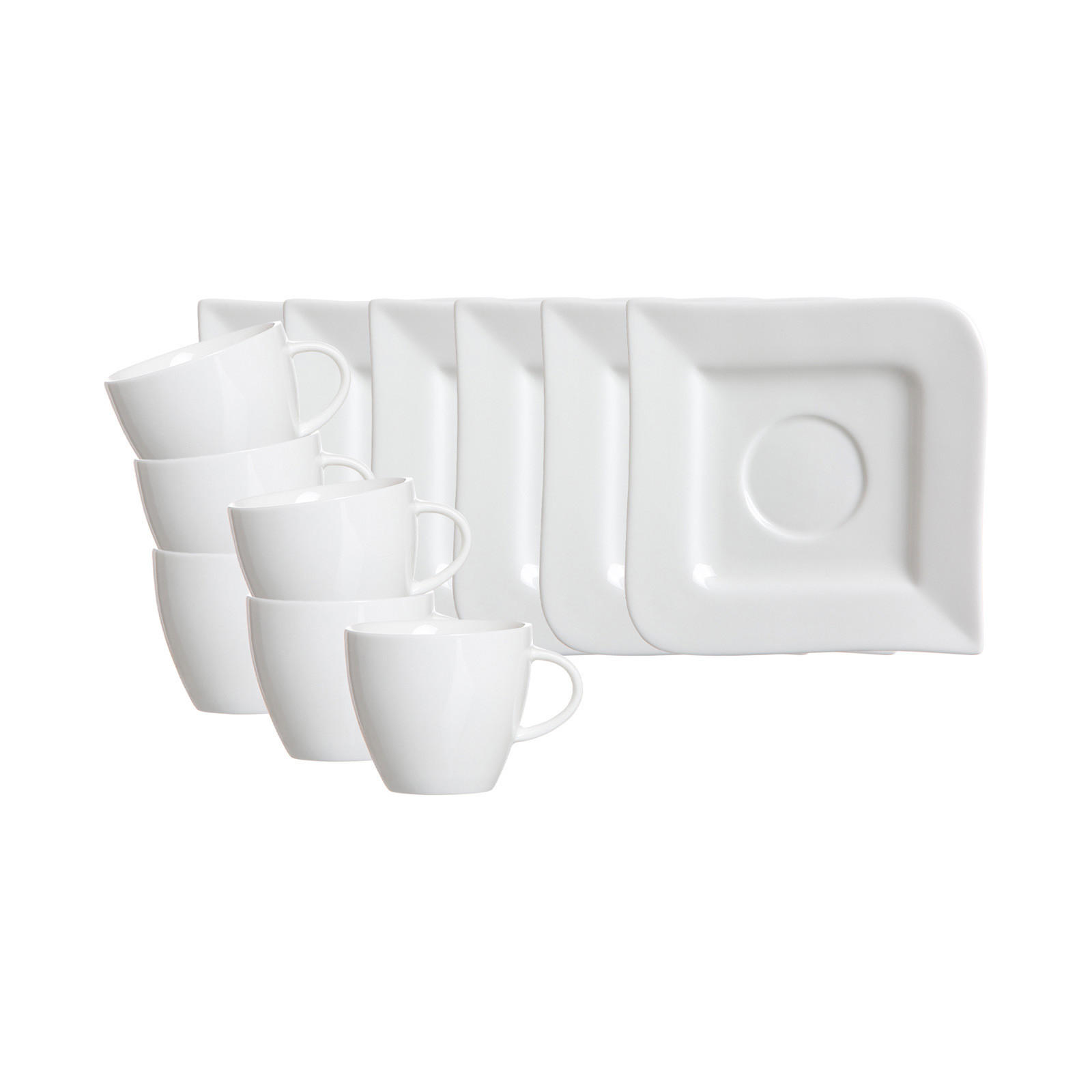 ESPRESSOTASSEN MIT UNTERTASSEN Melodie weiß 80 ml 6er Set - Weiß, Keramik (0.08L) - Ritzenhoff Breker