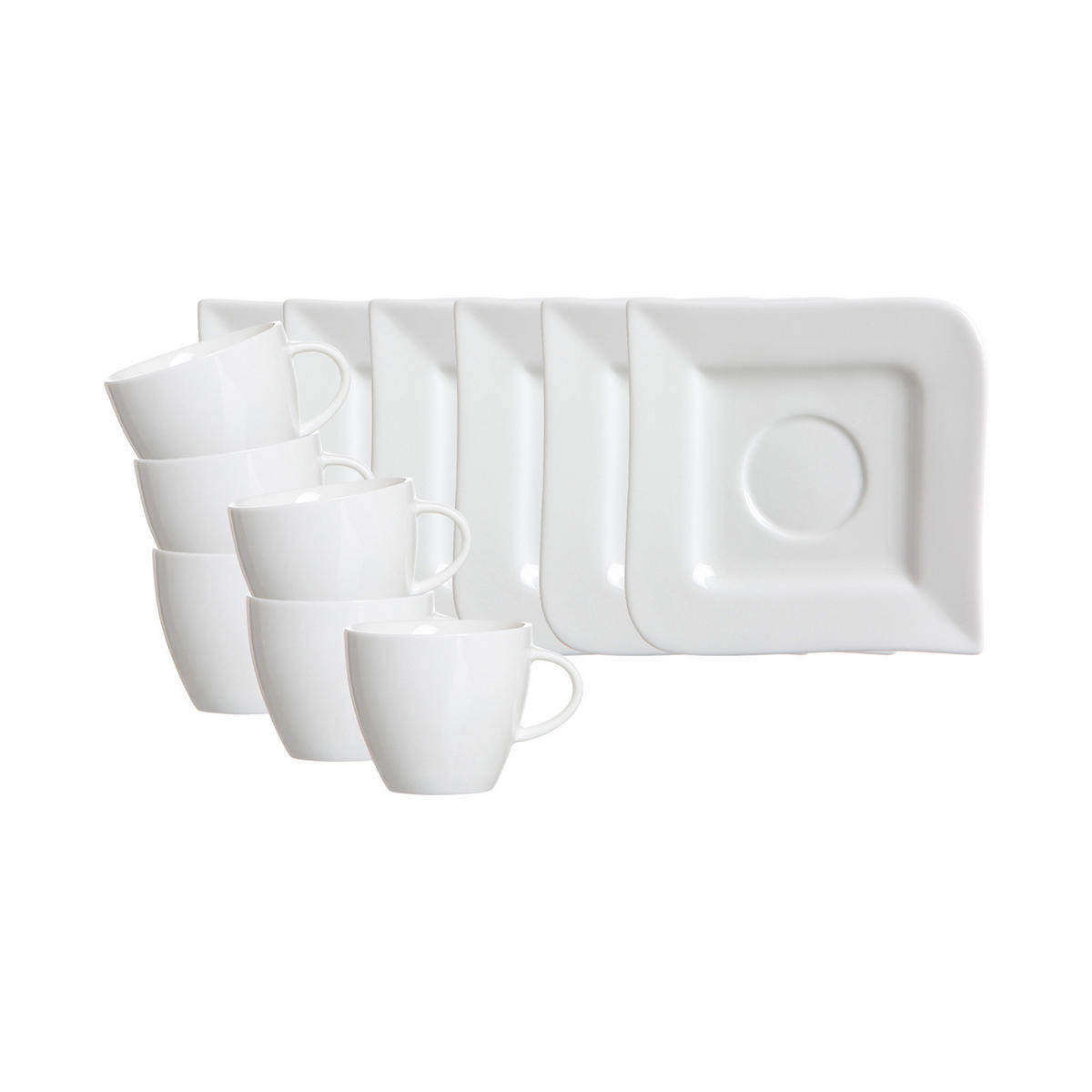 ESPRESSOTASSEN MIT UNTERTASSEN Melodie weiß 80 ml 6er Set - Weiß, Keramik (0.08L) - Ritzenhoff Breker