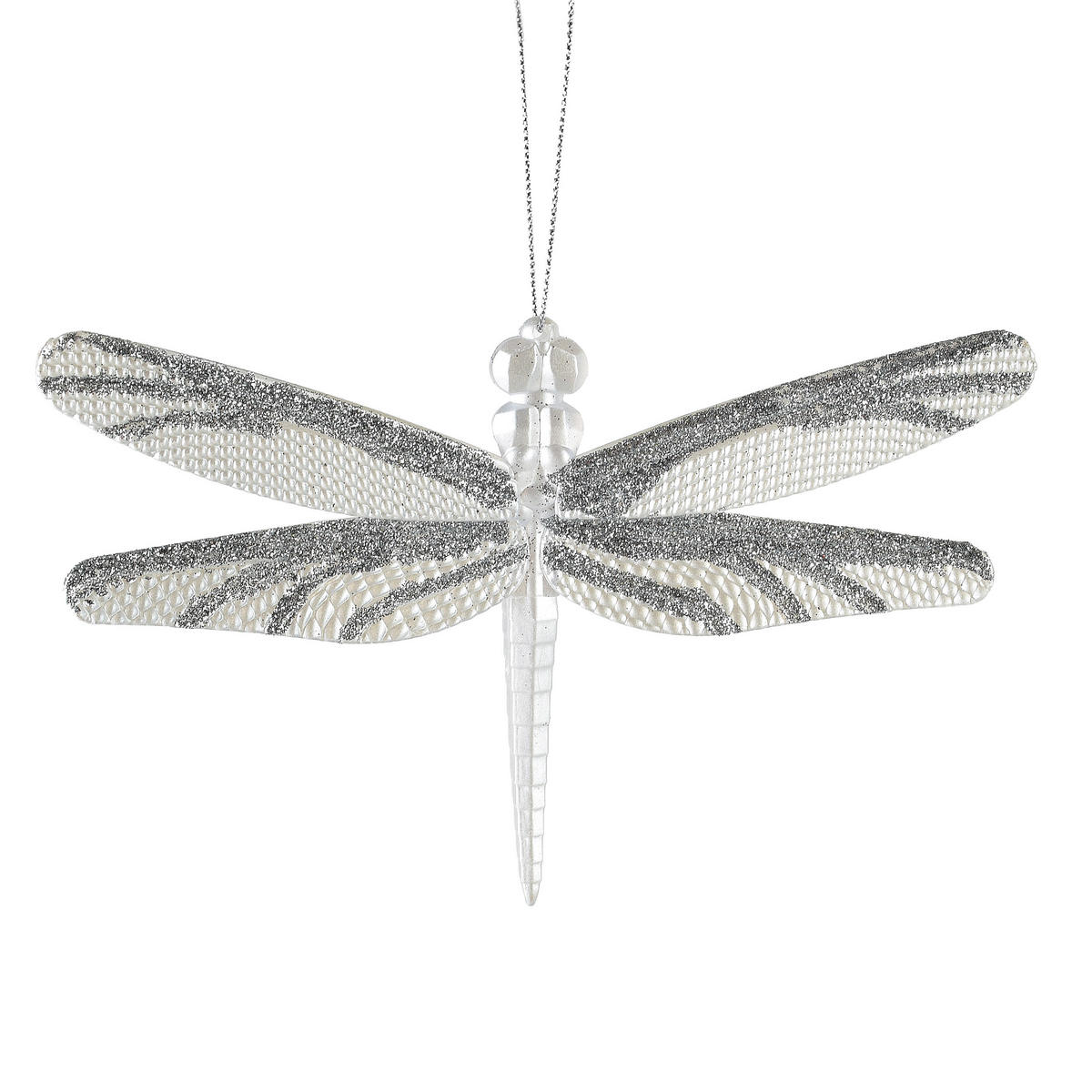 CHRISTBAUMANHÄNGER Santa Lila Silber 11x17x3 cm Kunststoff - Silberfarben, Kunststoff (17/3/11cm) - Mondex