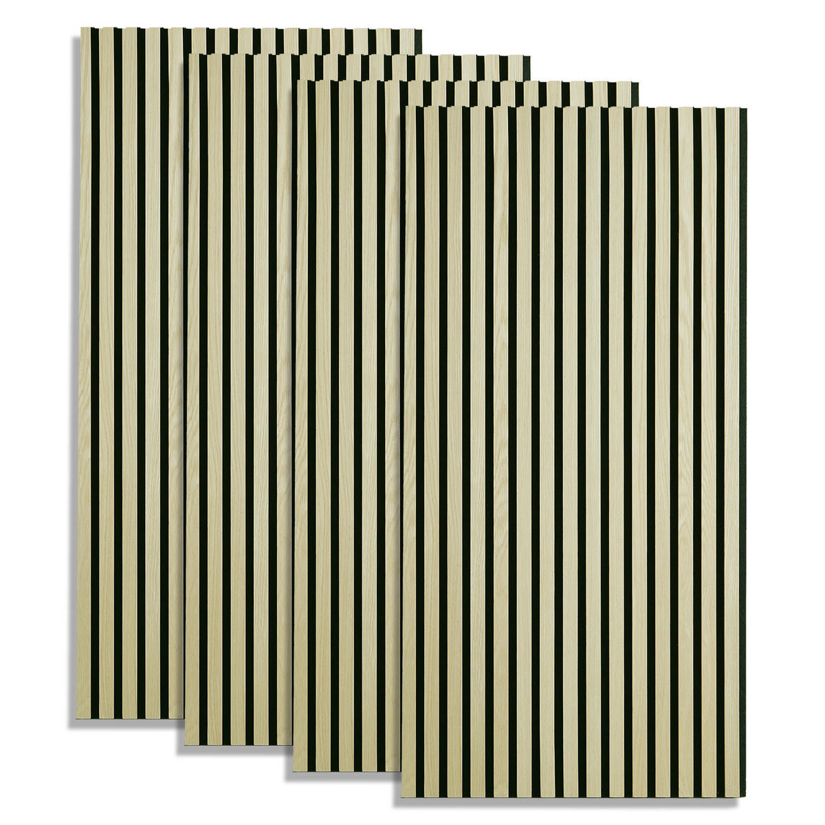 AKUSTIKPANEEL 60/120 cm 4 er-Set Creme - Creme, Holz (60/120/3cm) - Homestyle4u