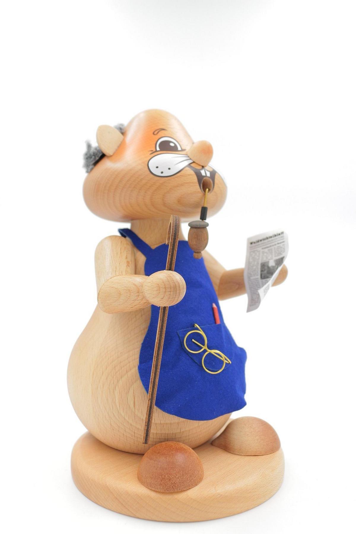 RAUCHFIGUR Hamster Opa 24 cm - Multicolor, Holz (15/1/0.1cm)