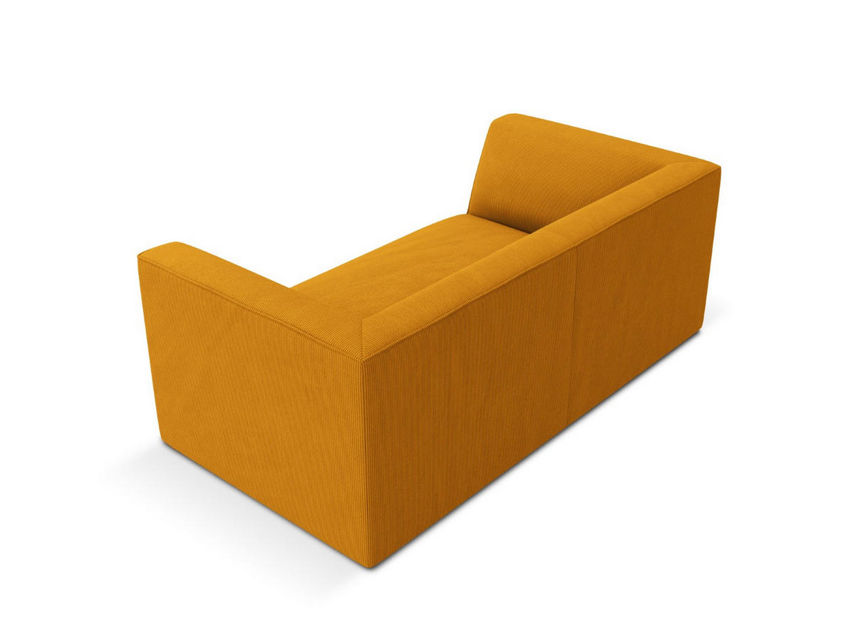 SOFA Ruby aus Cord gelb 2 Sitzplätze - Gelb, Textil (93/69/174cm) - Micadoni
