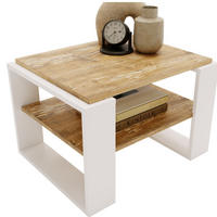 COUCHTISCH Kaja63 63/42/53,8 - Kiefer Milford/Weiß, Holzwerkstoff (54/63/42cm) - RAUMHIRSCH FURNITURE