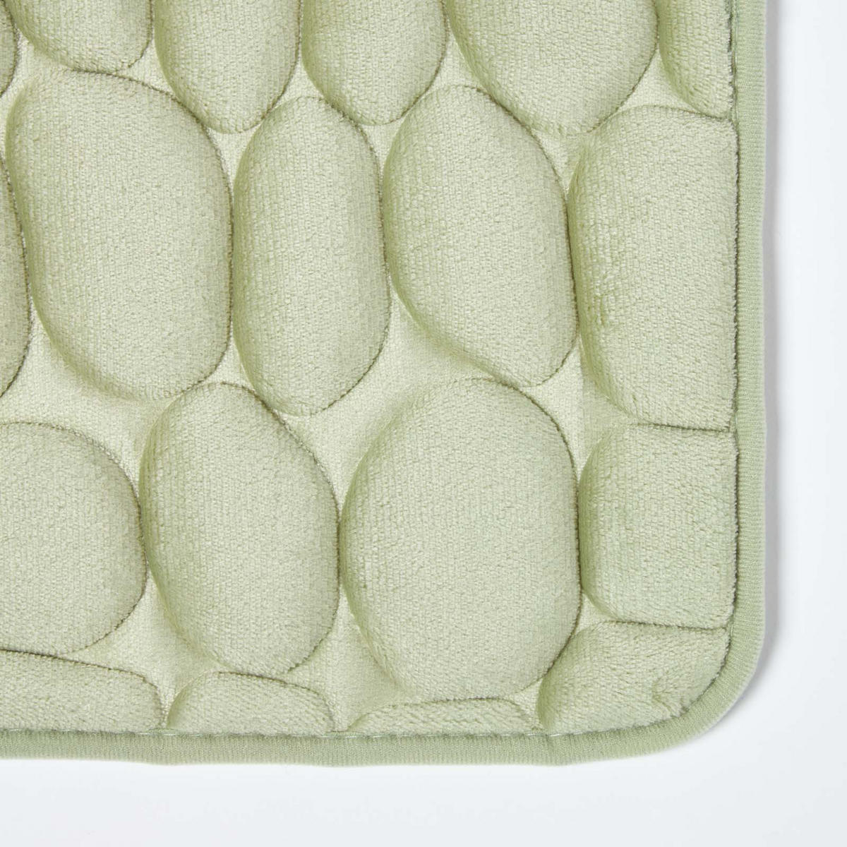 BADEMATTE Memory Foam Kiesel-Design 40/60 cm - Salbeigrün, Textil (40/60cm) - Homescapes