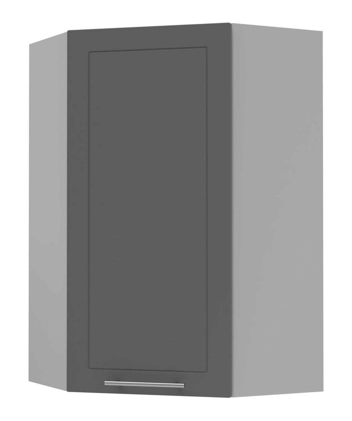 KÜCHENHÄNGESCHRANK Kvantum W4/10/60 Graphit Matt / Grau Matt 60 / 60 / 96cm - Graphitfarben/Grau, Holz/Holzwerkstoff (60/96/60cm) - Feldmann-Wohnen