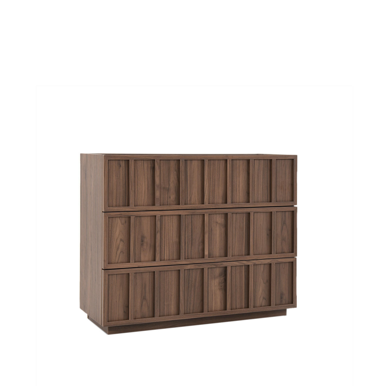 KOMMODE MIT SCHUBLADEN Kairo Walnuss 98 cm x 80 cm - Walnussfarben, Holzwerkstoff (98/80/40cm) - Klast Home