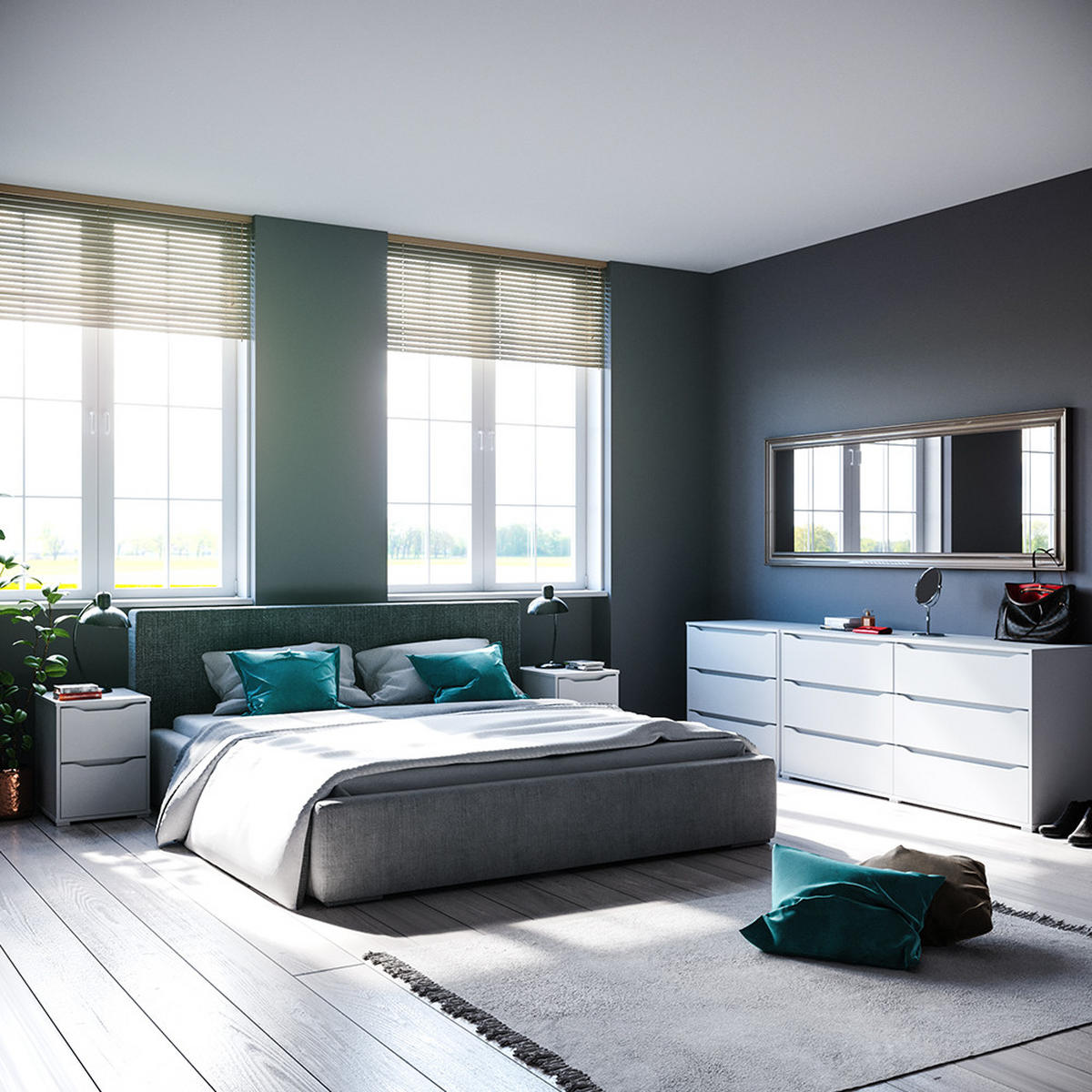 KOMMODE Ruben Weiß 160 x 77.6 cm - Weiß, Holzwerkstoff (48/77.6/160cm) - Vicco