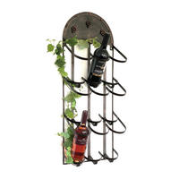 WEINREGAL FÜR 9 Flaschen Wand Metall Bronze 96192 - Bronzefarben, Metall (31/84/17cm) - DanDiBo