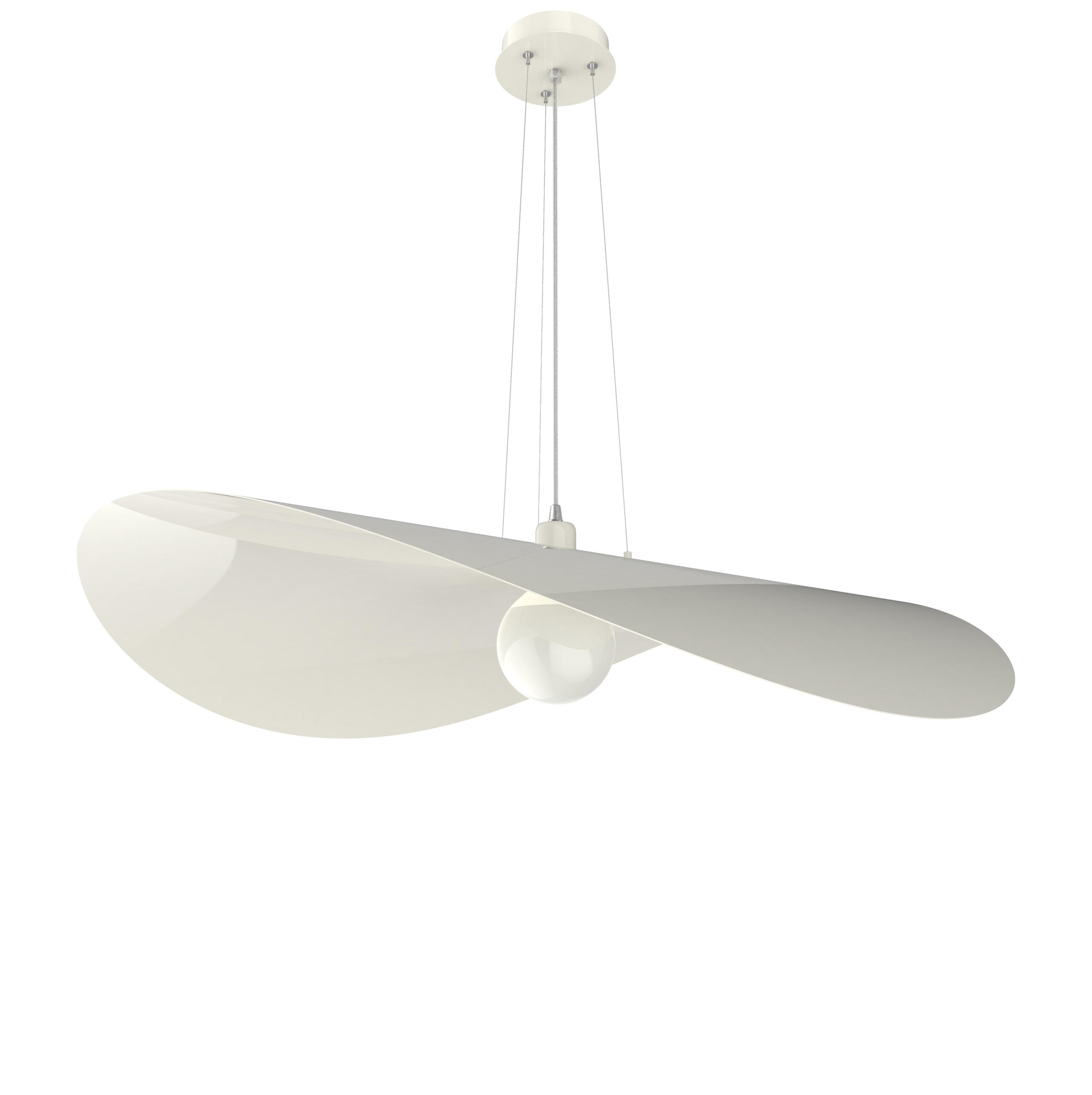 HÄNGELEUCHTE - Weiß Hochglanz, Metall (90/90/120cm) - Lumicom