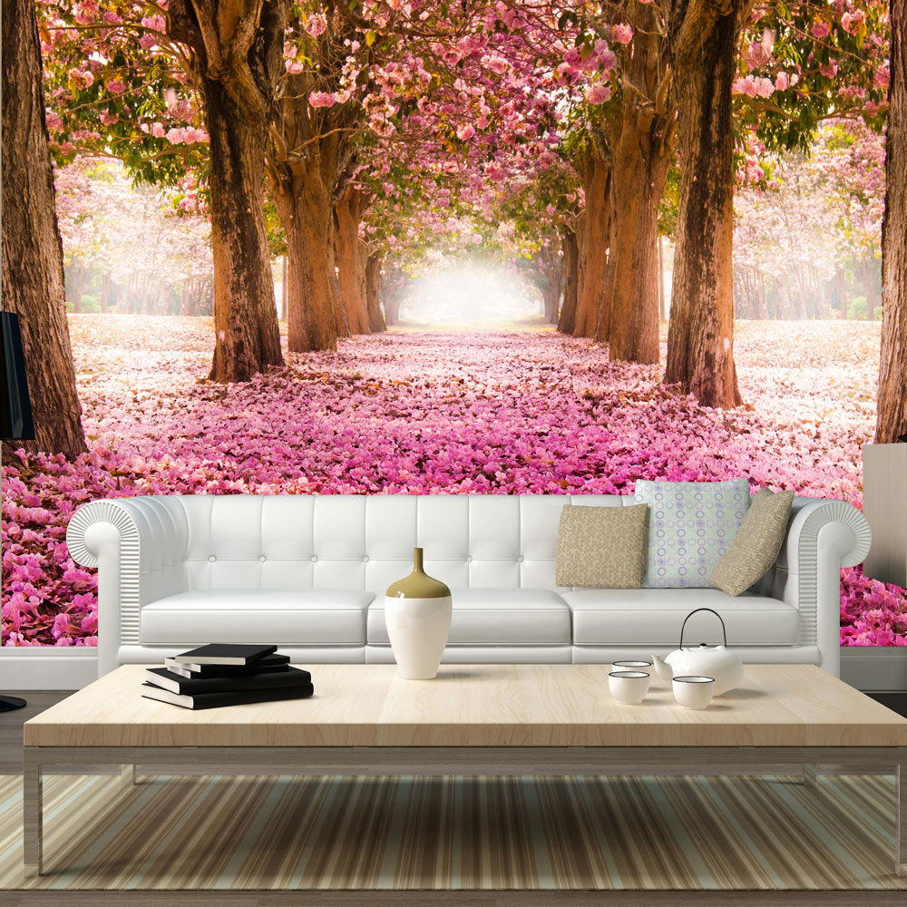 VLIESTAPETE Braun 350/245 cm - Pink/Braun, Textil (350/1cm) - KUNSTLOFT