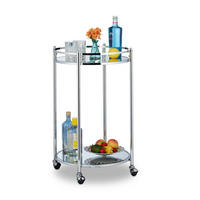 SERVIERWAGEN - Multicolor, Glas/Kunststoff (50/75/50cm) - Relaxdays