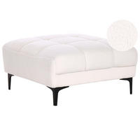 OTTOMANE Bouclé Weiß Alnes - Weiß, Textil (88/41/80cm) - Beliani