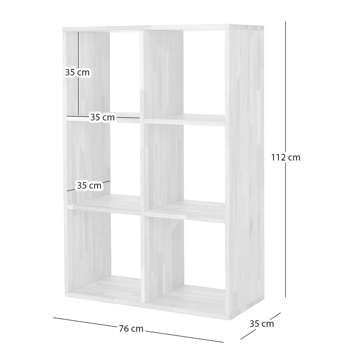 REGAL - Massivholz - Kernbuche, Holz (76/112/35cm) - home24