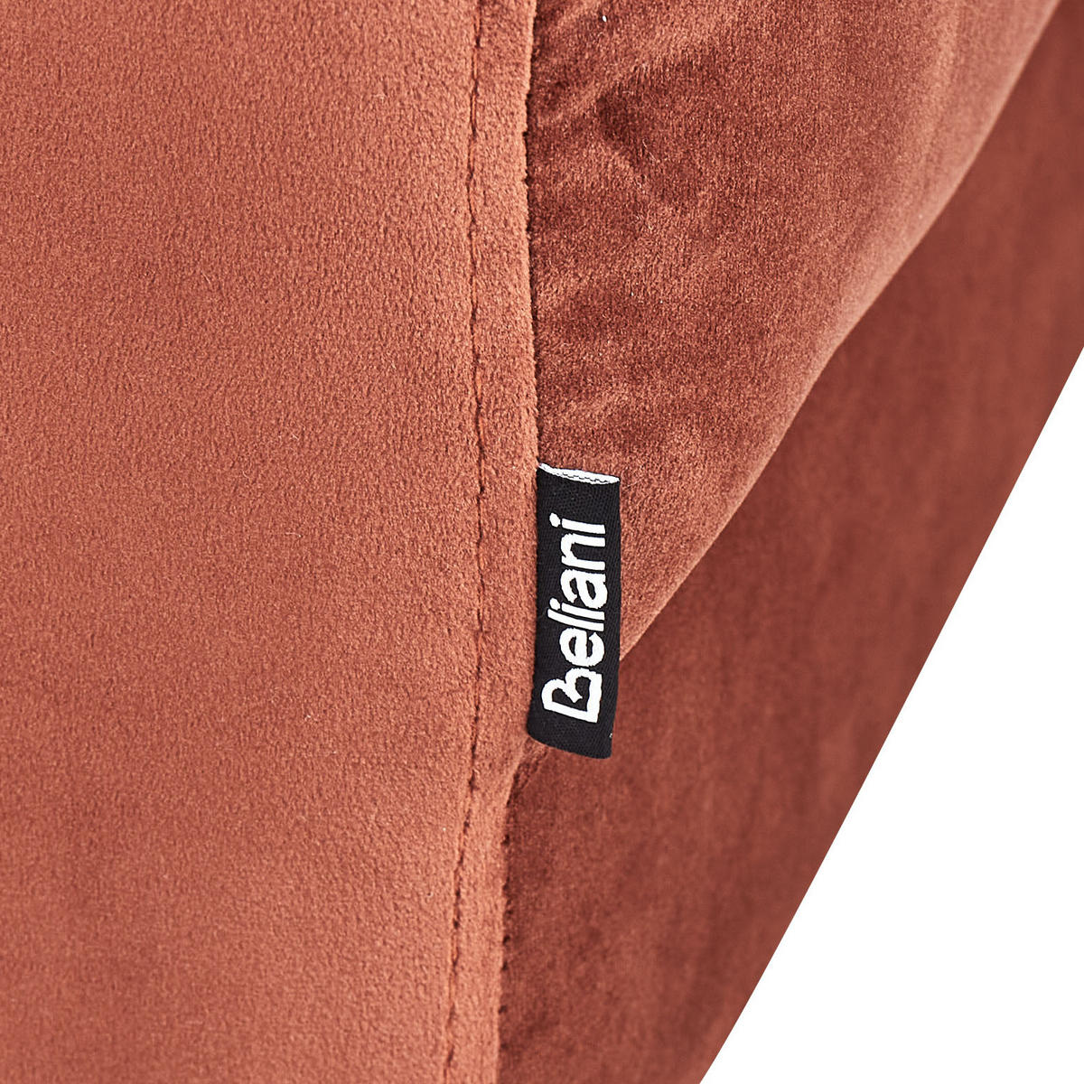 OTTOMANE Samtstoff Hellrot Alnes - Hellrot, Textil (88/41/80cm) - Beliani