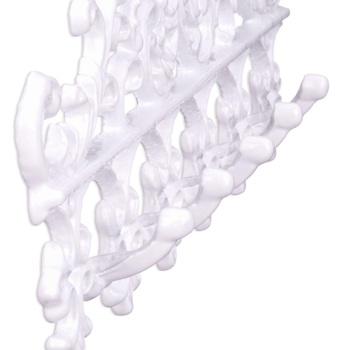 GARDEROBENLEISTE - Weiß, Metall (35/17/3.5cm) - Relaxdays