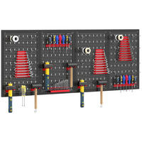 WERKZEUGWAND DE-18508 Schwarz und Rot - Schwarz, Metall (40/2/60cm) - ComfortXL
