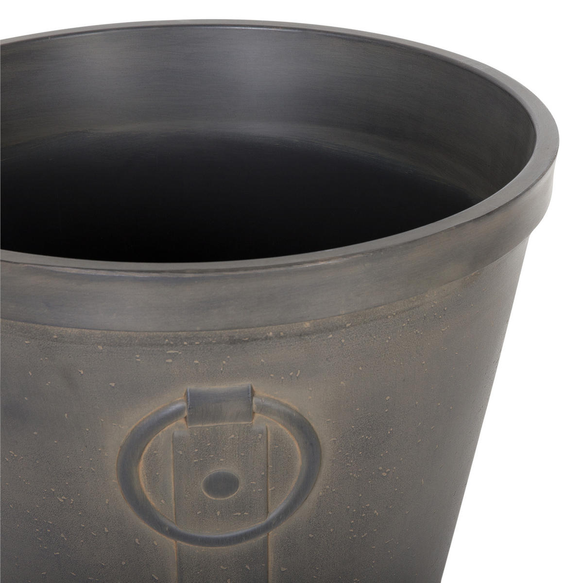 BLUMENTOPFSILBERQUADRATISCH 50/50/48cm Astras - Silberfarben, Stein (48cm) - Beliani