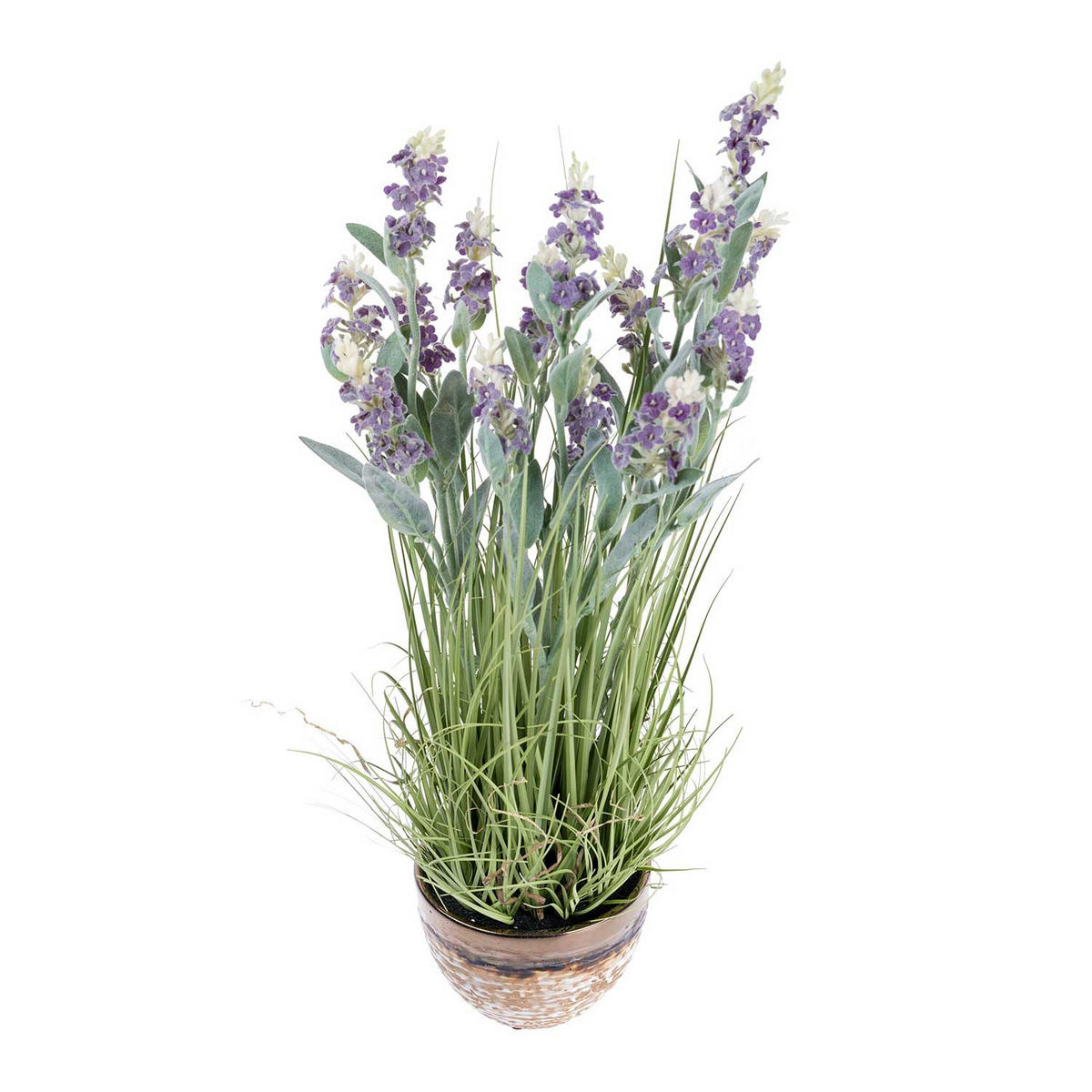 KUNSTPFLANZE Lavendel lila im Deko-Topf, 66 cm - Lila, Kunststoff (66cm) - Homescapes