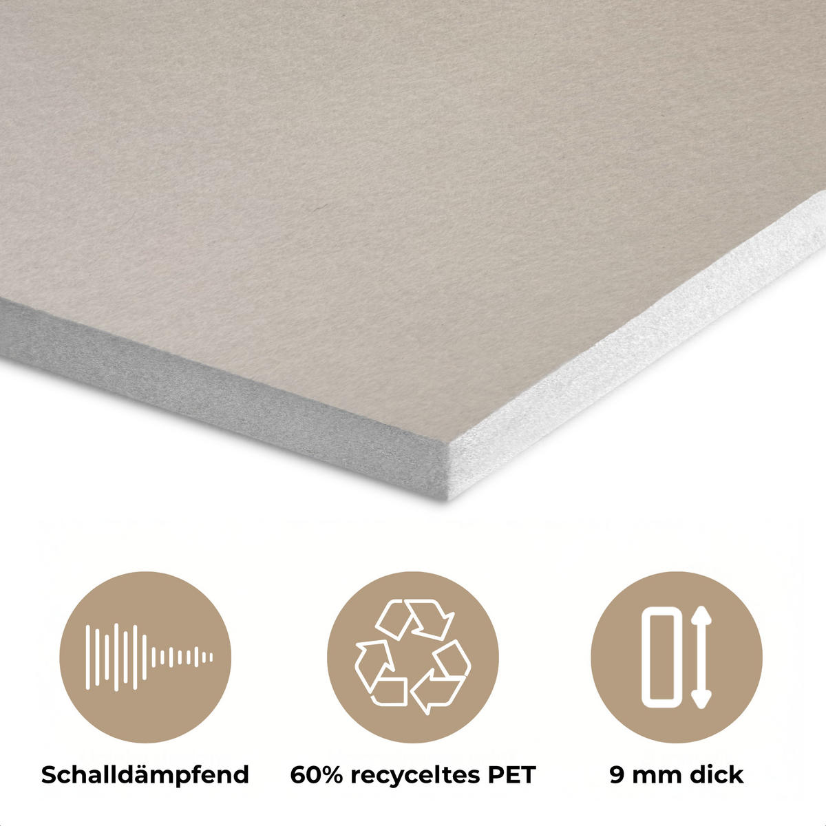 AKUSTIKPANEEL Pampasgras - Federn - Pastell - Weiß 60x80 cm - Naturfarben, Textil (60/0.9/80cm) - MuchoWow