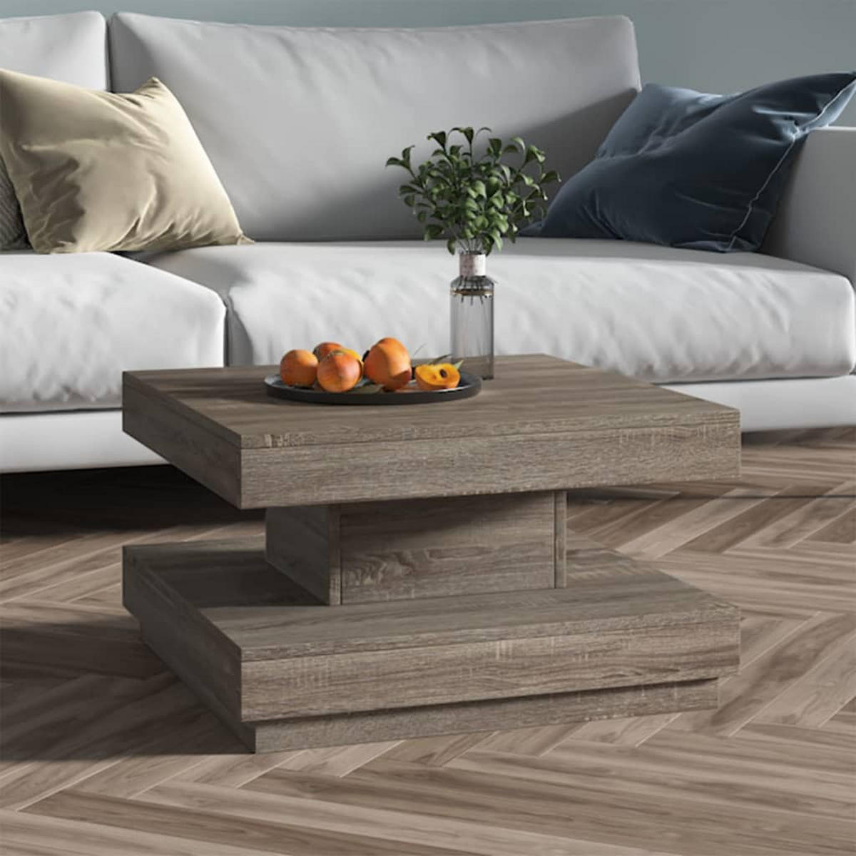 COUCHTISCH Grau 60x60x35 cm MDF - Grau, Holzwerkstoff (60/60/35cm) - furnicato