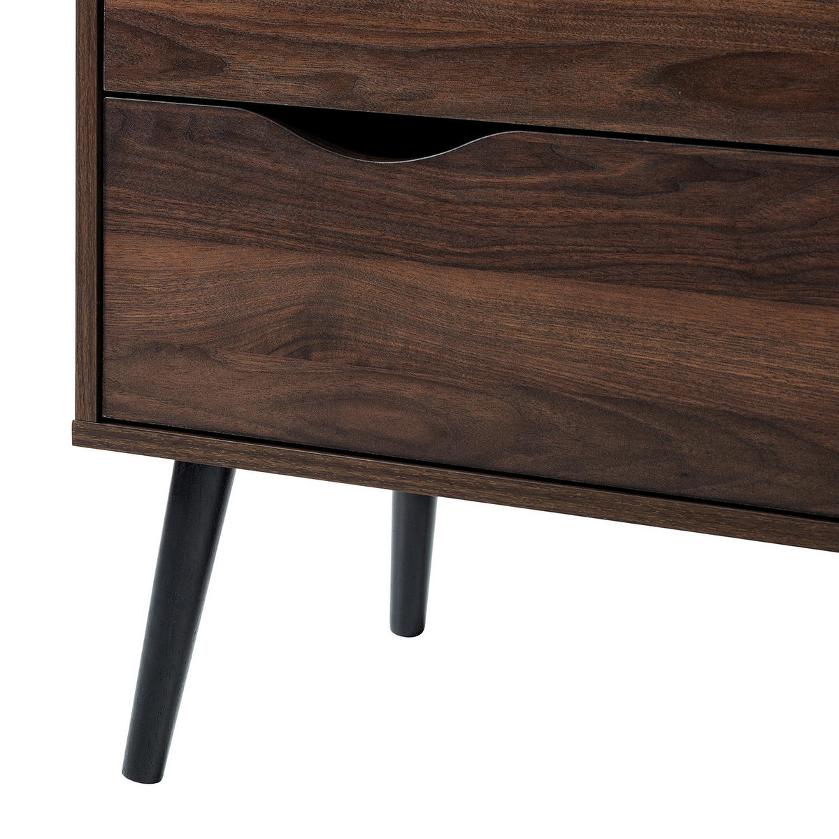 KOMMODE - 4 Schubladen, Walnuss Dekor - Walnussfarben, Holz/Holzwerkstoff (99/82/39cm) - home24