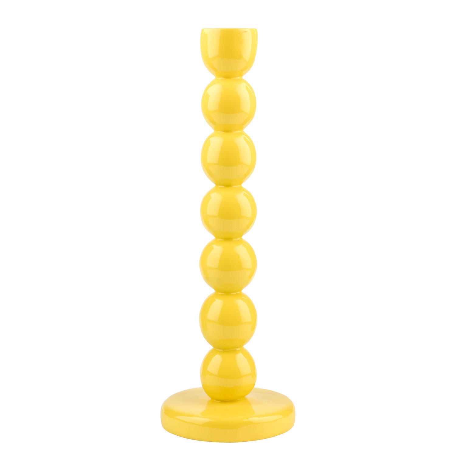 KERZENHALTER Little Italy - Polyresin - Gelb - Gelb, Stein (10/29/10cm) - Butlers