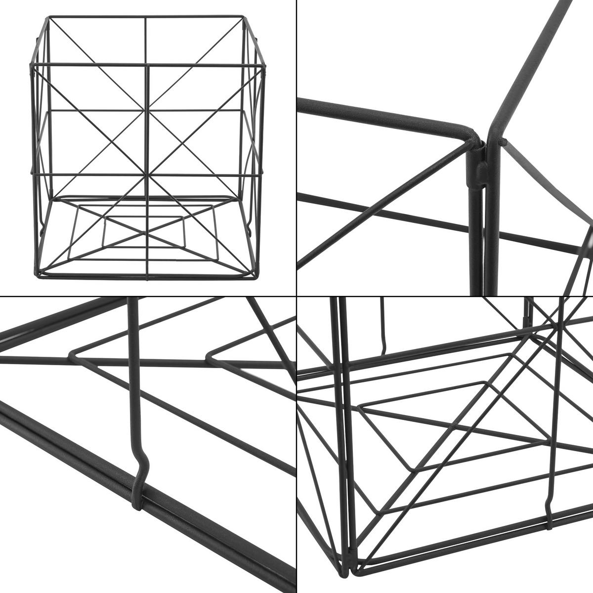 ZEITUNGSKORB Temse - Schwarz, Metall (40/40/40cm) - [en.casa]