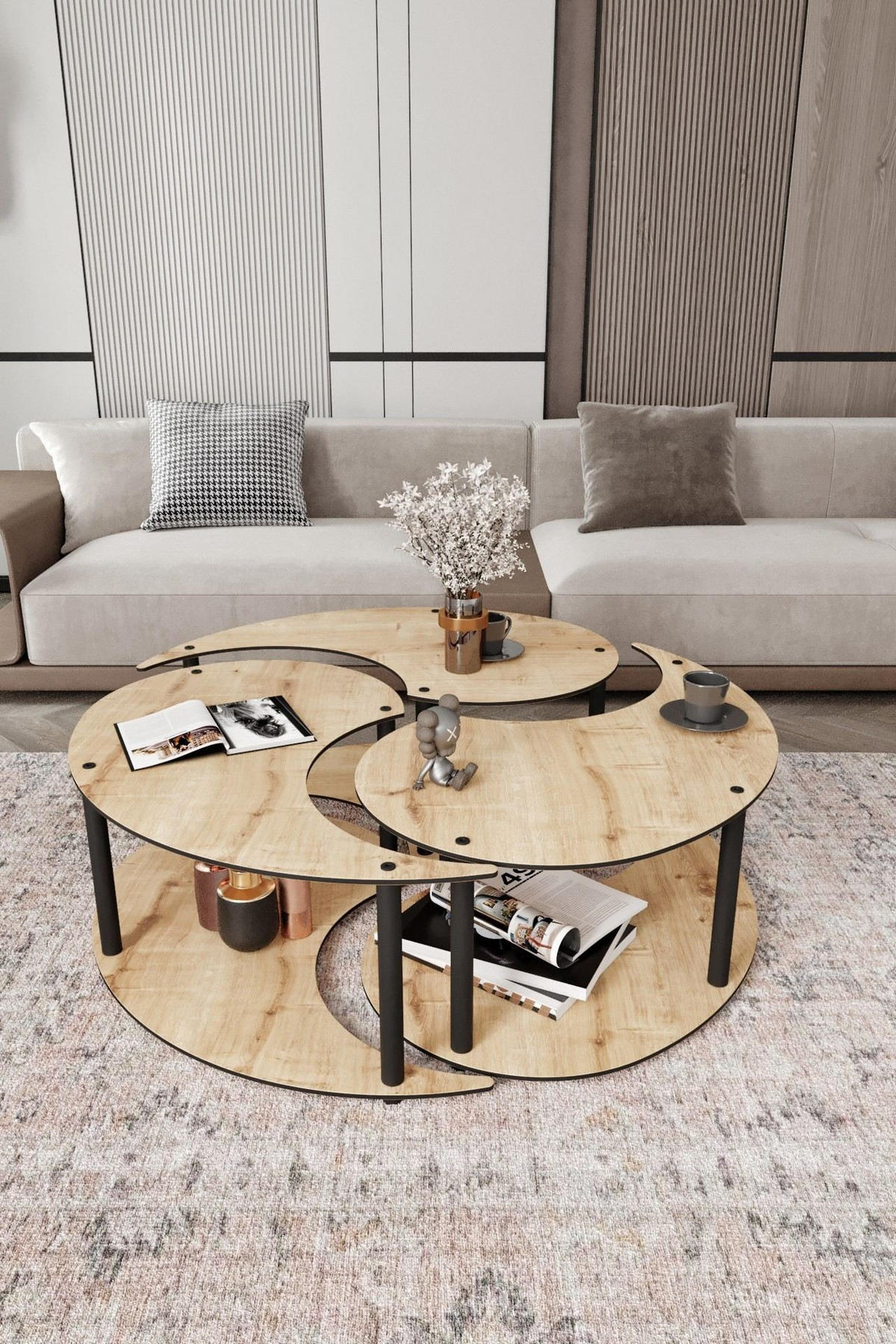 COUCHTISCH yin Braun - Braun, Holz (70/70/38cm) - Habitat Garten