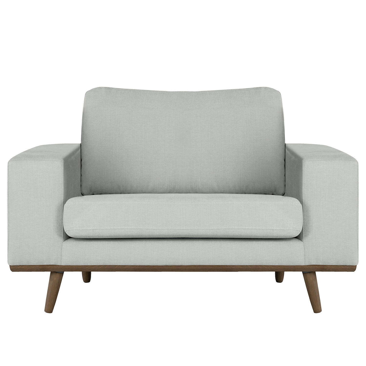 SESSEL - Eichefarben/Grau, Textil (122/81/88cm) - home24