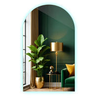 LED SPIEGEL 60 x 100 cm Unregelmäßige Form Kaltweiß 6500K - Transparent, Glas (60/100/0.4cm) - TULUP