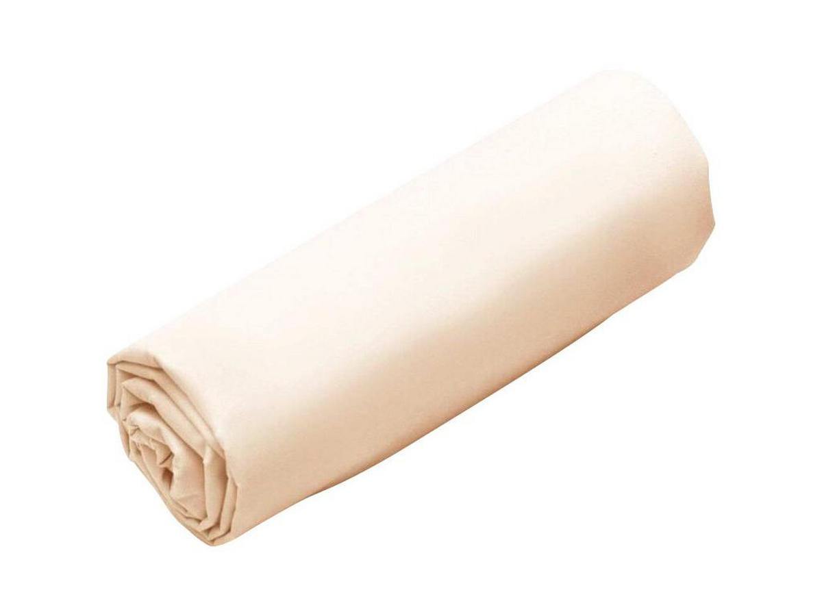 SPANNBETTLAKEN - Baumwollperkal 80 Fäden/cm² - 140 x 190 cm - Steghöhe 30 cm - Beige - BELLIMI - Beige, Textil (190/140cm) - Vente-Unique