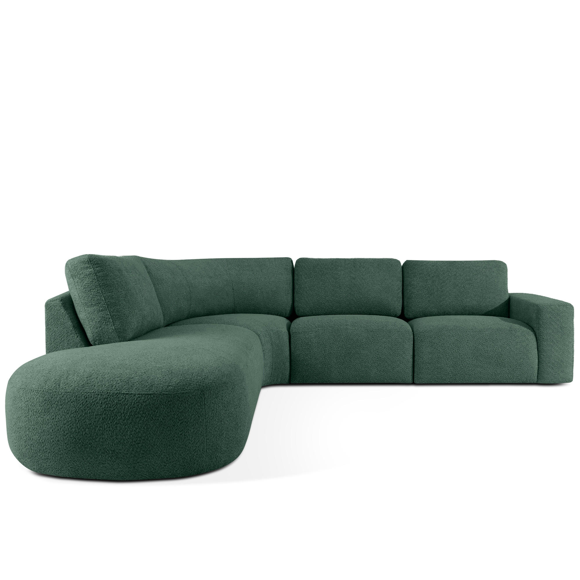 ECKSOFA LINKS ZUCCO, Grün - Grün, Holz/Holzwerkstoff (304/293cm) - KONSIMO®