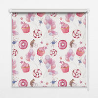 VNÚTORNÁ roleta - okenná roleta - roleta - 150x180 cm - Ružové balóny, šišky a králiky - pink, plast (150/180/0.5cm) - TULUP