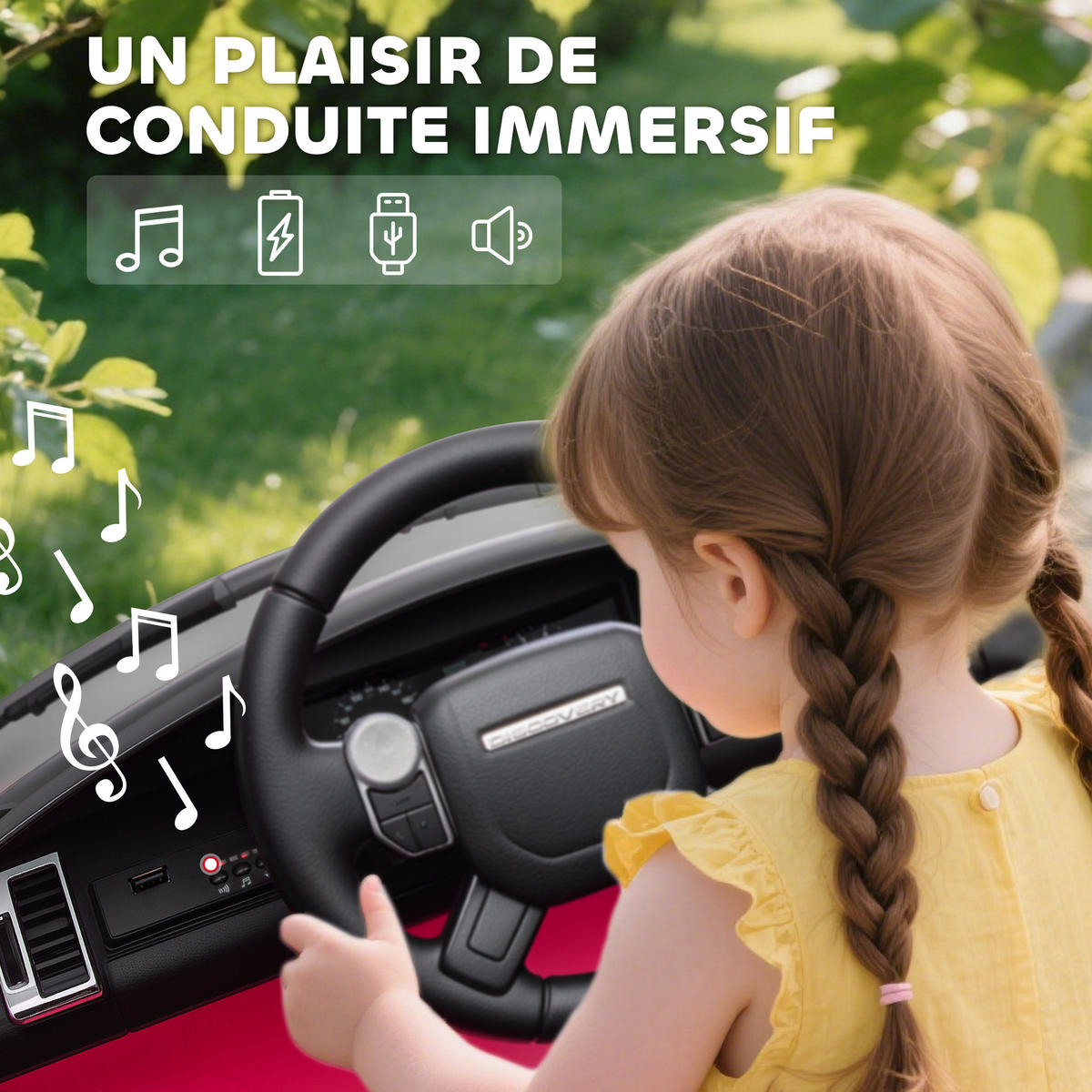 ELEKTRO-KINDERAUTO DE-13159 2,4G Fernbedienung Rosa - Pink, Kunststoff (105/68.5/58cm) - ComfortXL