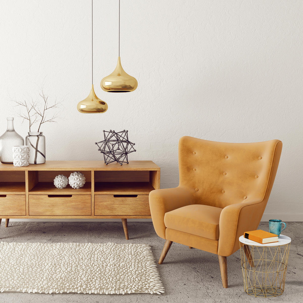 3XKORBTISCH - Multicolor, Holzwerkstoff/Metall (39.5/39.5/40cm) - Relaxdays