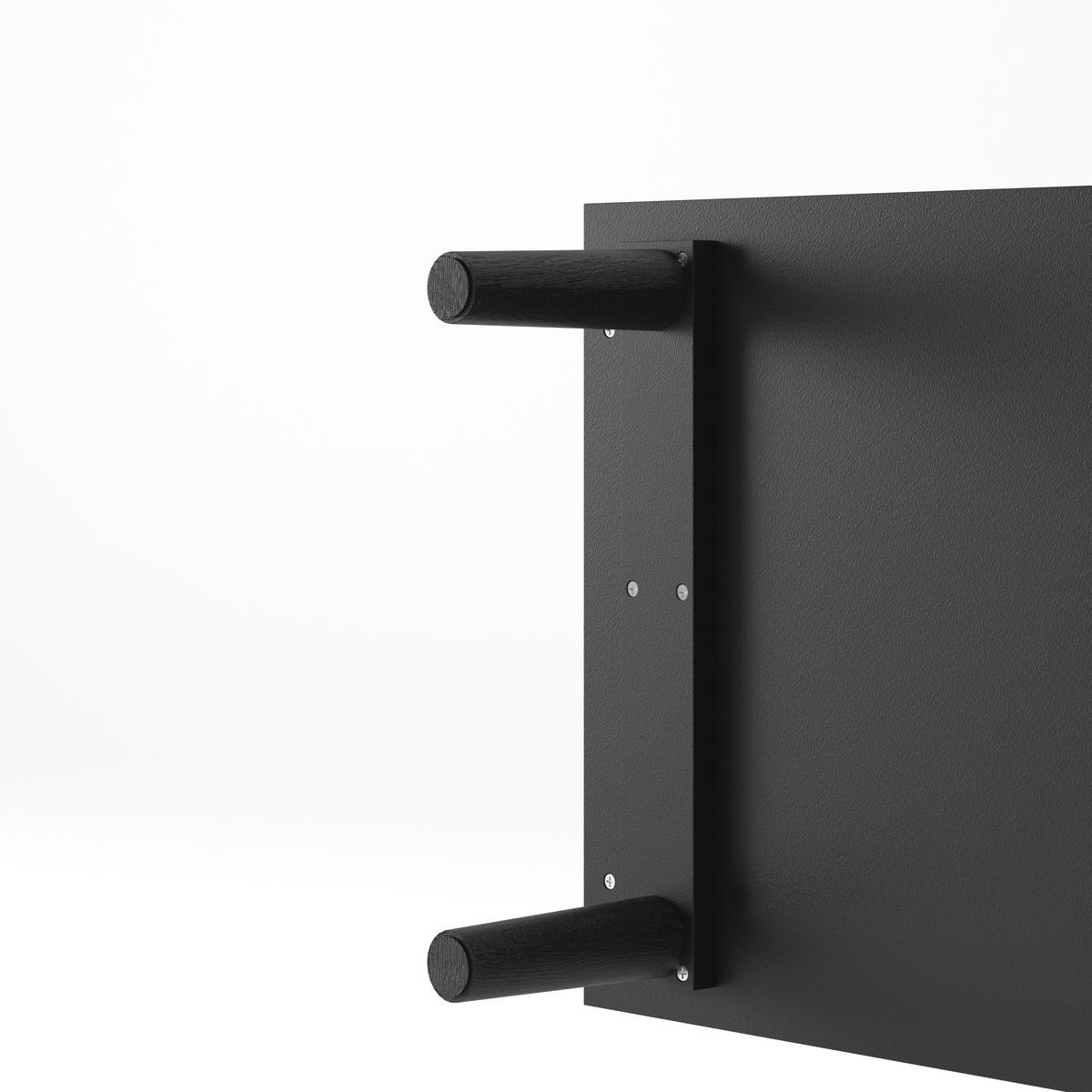 SIDEBOARD in Schwarz mit zwei Rattan-Türen für Wohnzimmer, Esszimmer und Diele, B80/T40/H88 cm - Schwarz/Naturfarben, Holzwerkstoff (80/88/40cm) - STILVORA