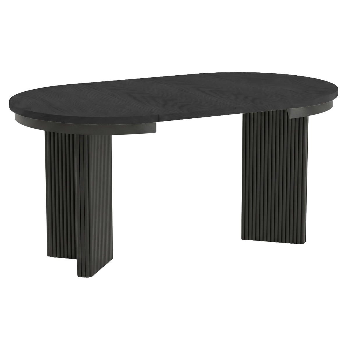 JÍDELNÍ STŮL Prestige, kulatý designový stůl, rozkládací Ø 100–180 cm, černá + černá - černá, kov (100/100/77cm) - Beautysofa