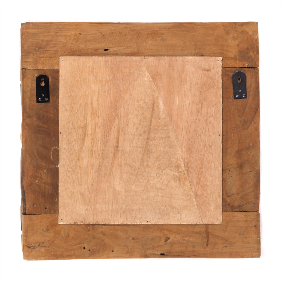 WANDSPIEGEL TEAK 50 Teakholz (erodiert) naturfarben - Braun, Holz (50/50/3cm) - DESIGN DELIGHTS