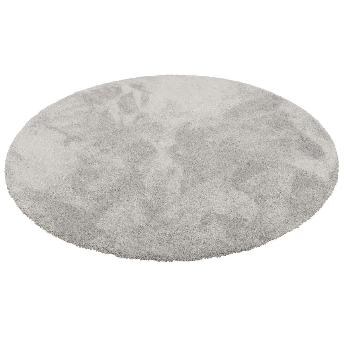 LUXUS HOCHFLOR SHAGGY TEPPICH VELVET RUND - Grau, Textil (200/200cm) - Snapstyle