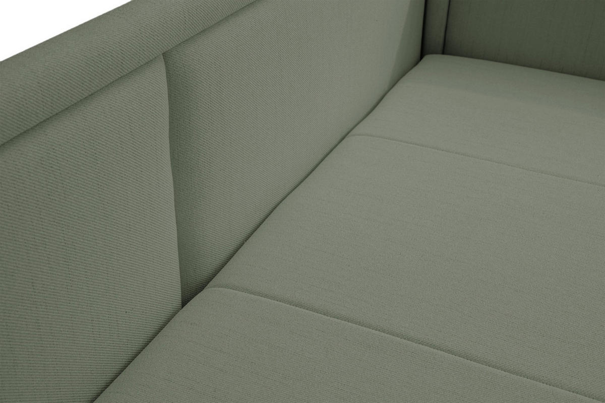 JUGENDBETT Caprili Salbeigrün ausziehbar für 2 Personen - Schwarz/Hellgrün, Holz/Textil (82/189cm) - Selsey