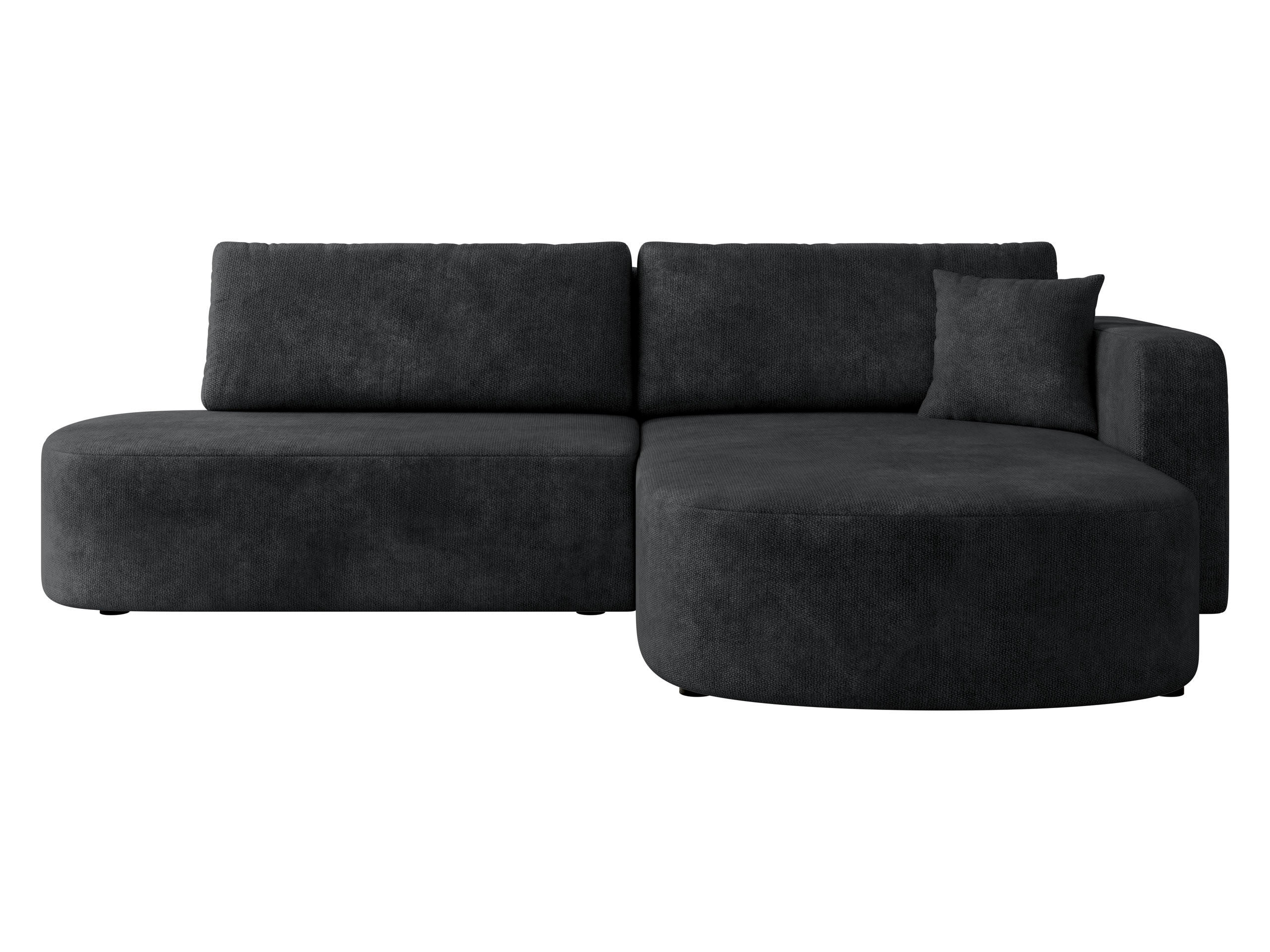 ECKSOFA Zerte, Seite: Rechts - Schwarz/Graphitfarben, Holz/Kunststoff (252/175cm) - MIRJAN24