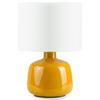 TISCHLEUCHTE STIVUS, Tischlampe, Gelb, Weiß - Gelb, Keramik/Textil (22/22/31.5cm) - KONSIMO®