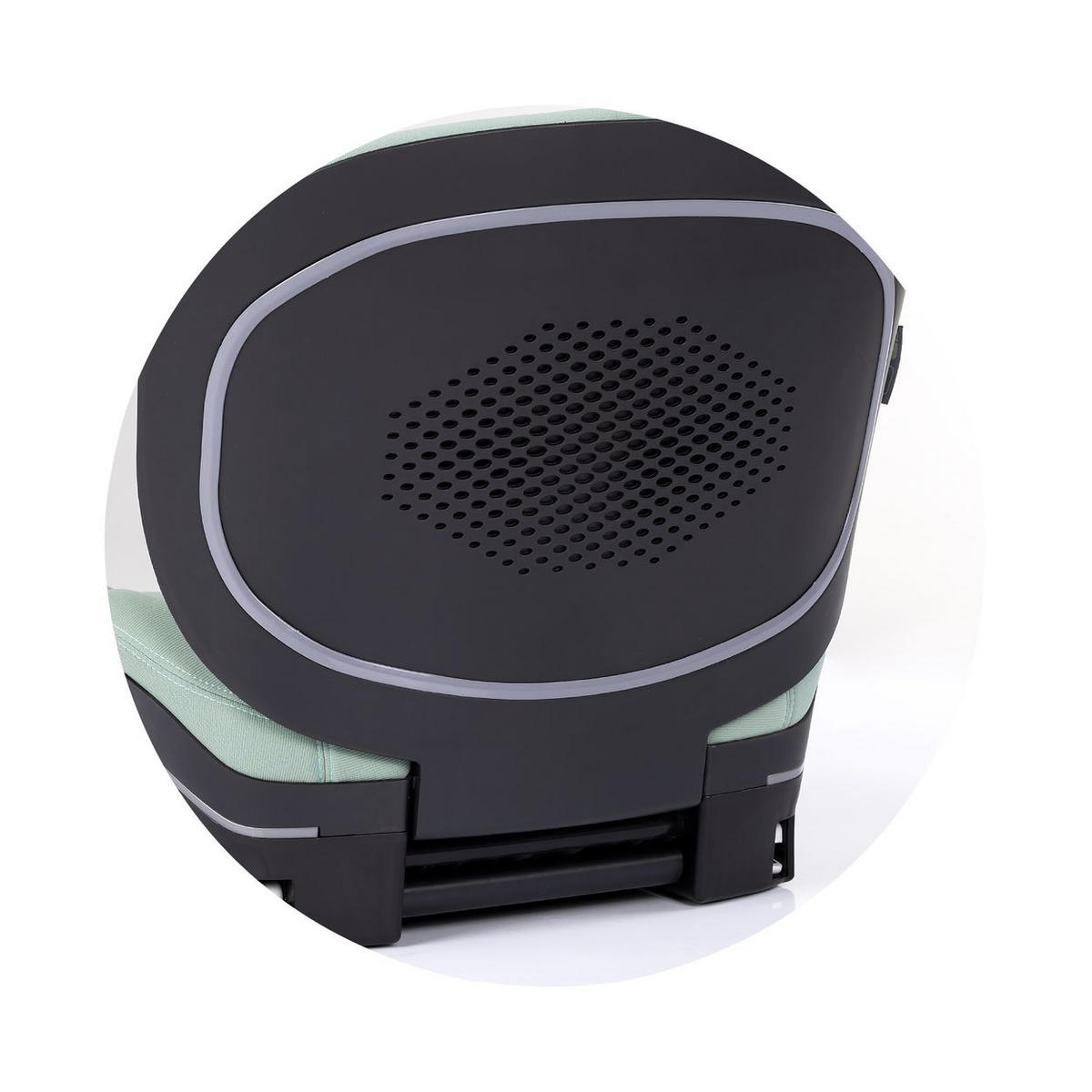 SITZERHÖHUNG Genesis i-Size grün 125-150 cm Isofix, Rückenlehne - Grün, Kunststoff (46/42/40cm) - Chipolino