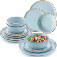 TAFELSERVICE RIO LAGUNE - 12-teilig aus Steingut - Blau, Keramik (40/40/40cm) - Sänger