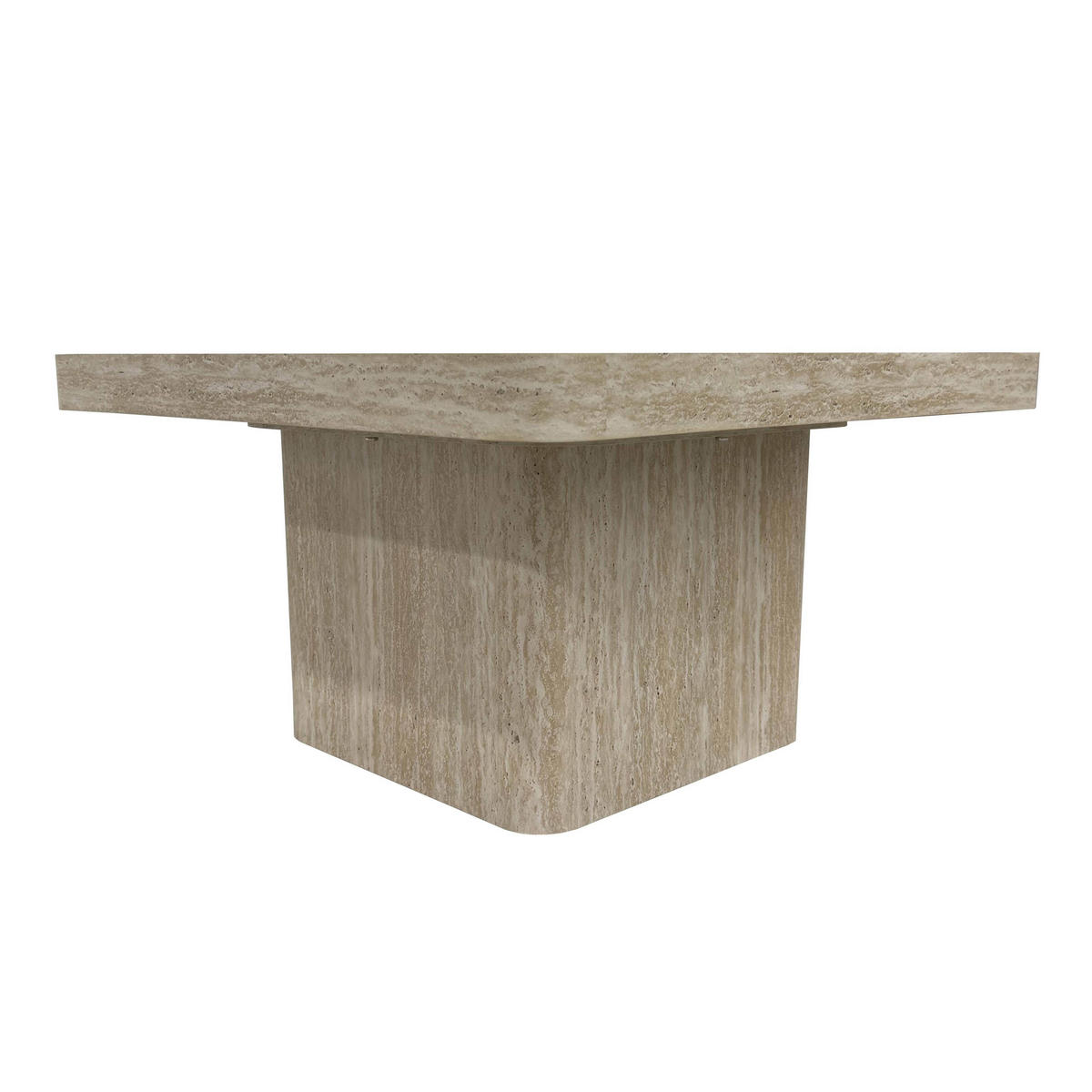 COUCHTISCH, Holzeffekt - Beige, Holz (80/80/45cm) - Oviala