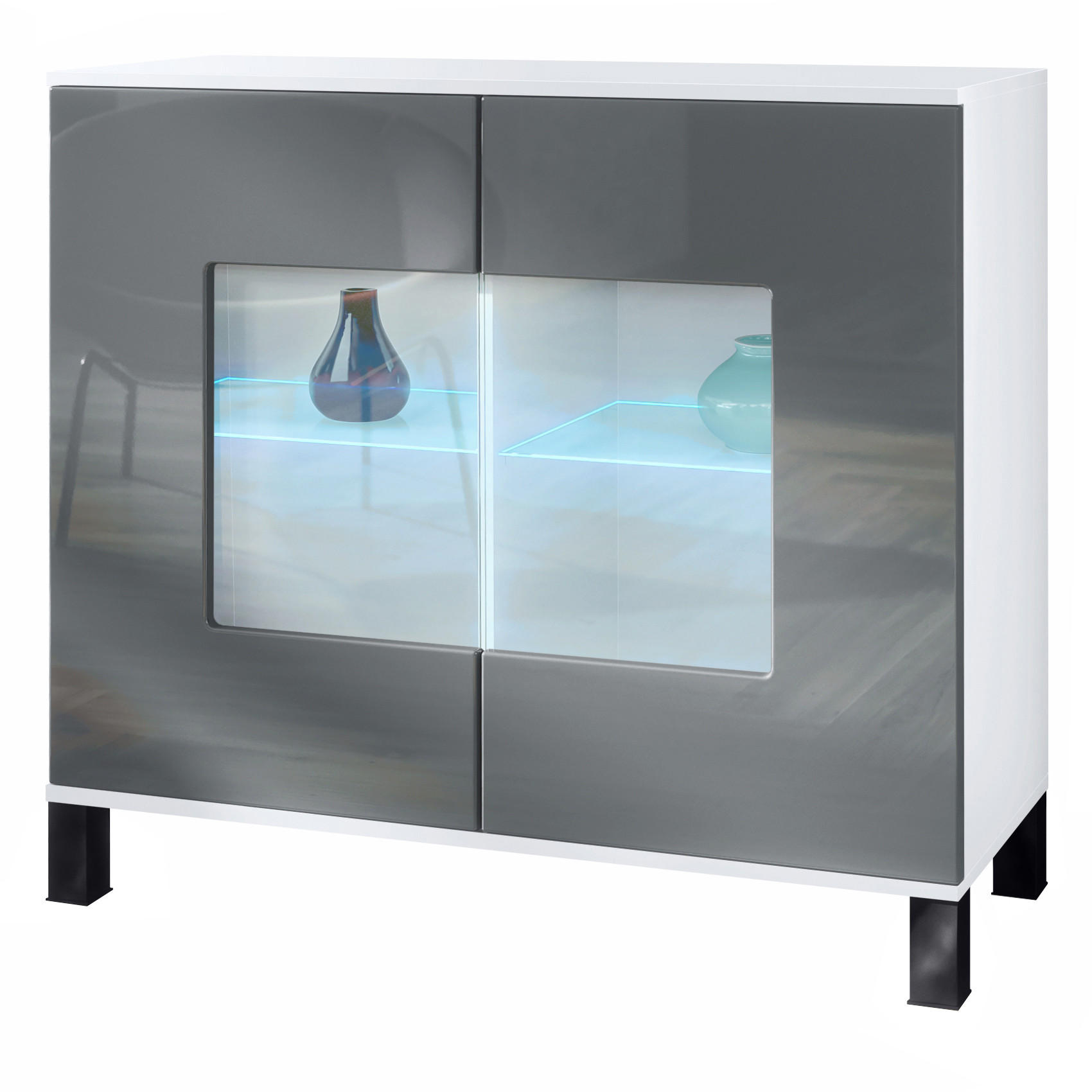 Vladon Kommode Grau 92.5x84.5x35 cm